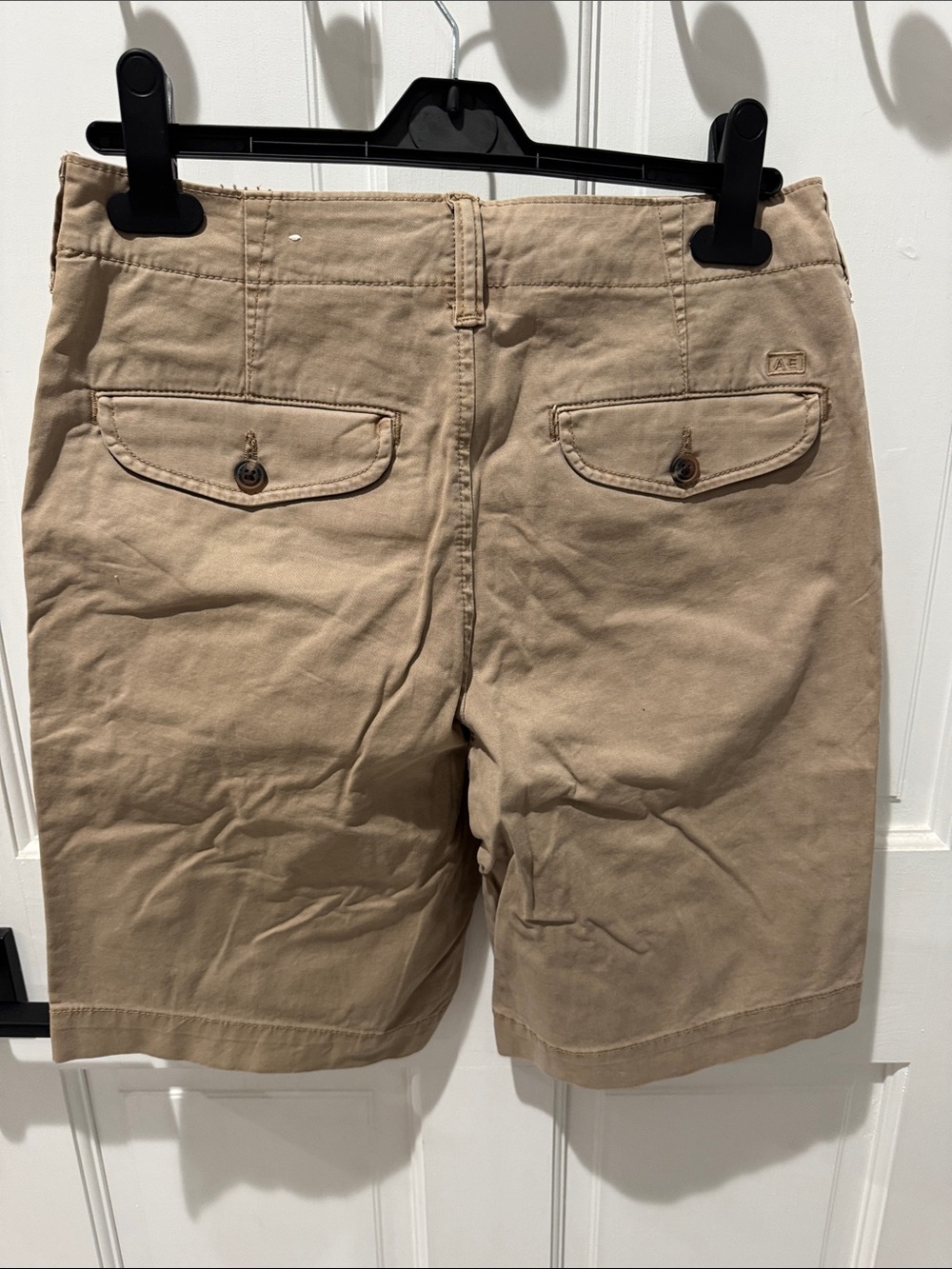 American Eagle Outfitters Men's Tan Flat Front Shorts - Picture 2 of 8